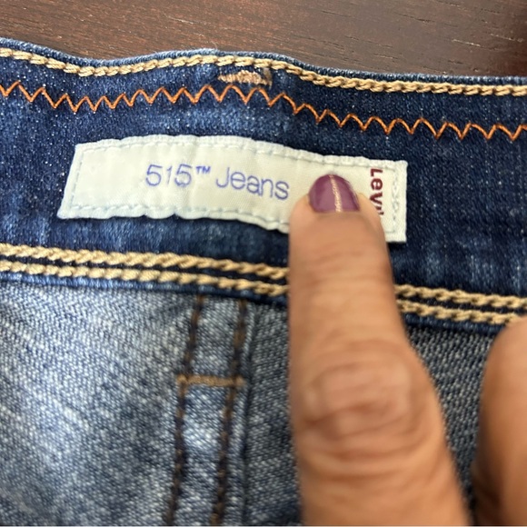 Levis 515 Women’s Jean Capris Dark Wash Size 8 - Picture 8 of 13